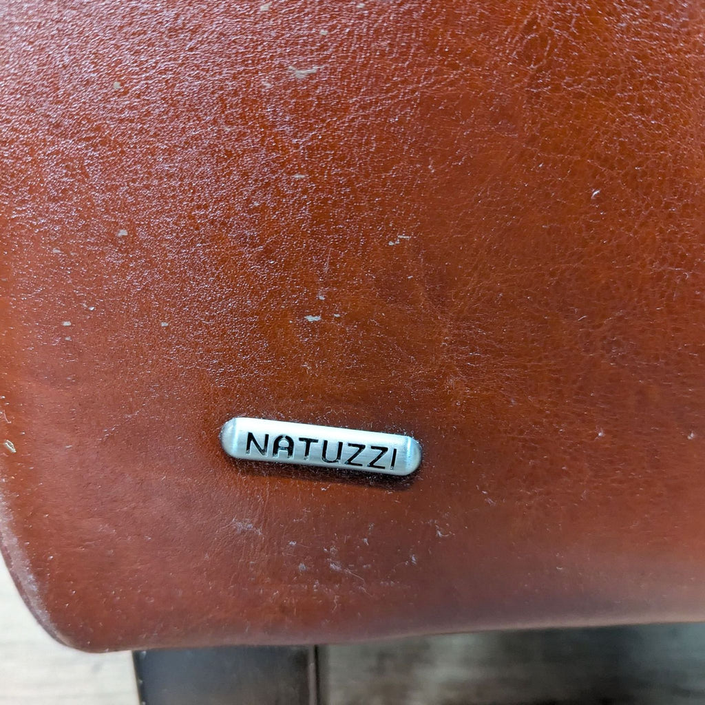 Natuzzi Modern Leather Club Chair