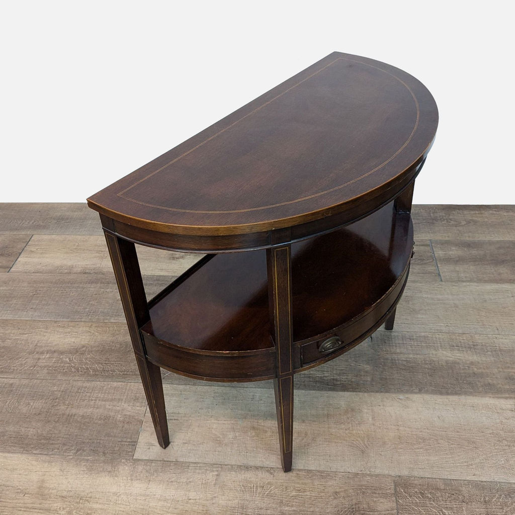 Vintage Brandt of Hagerstown Mahogany Demilune Console Table