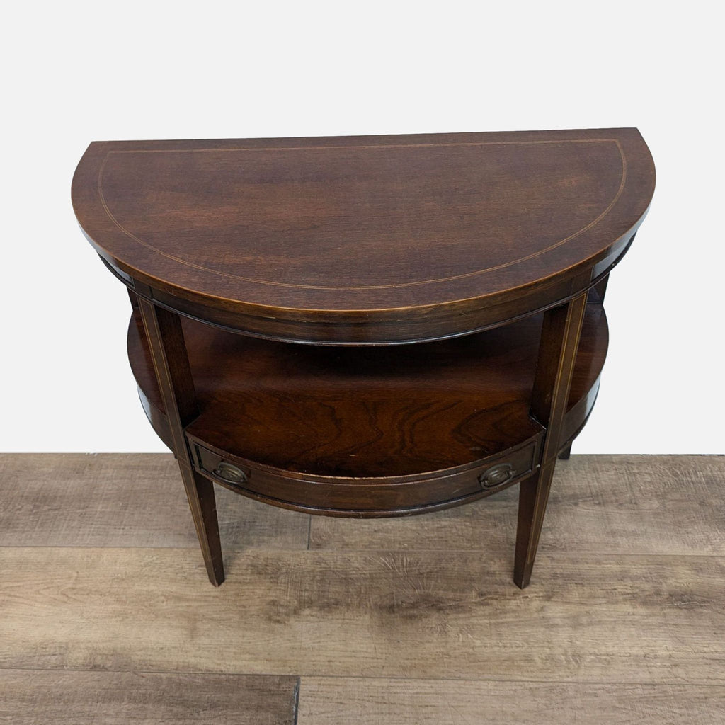 Vintage Brandt of Hagerstown Mahogany Demilune Console Table