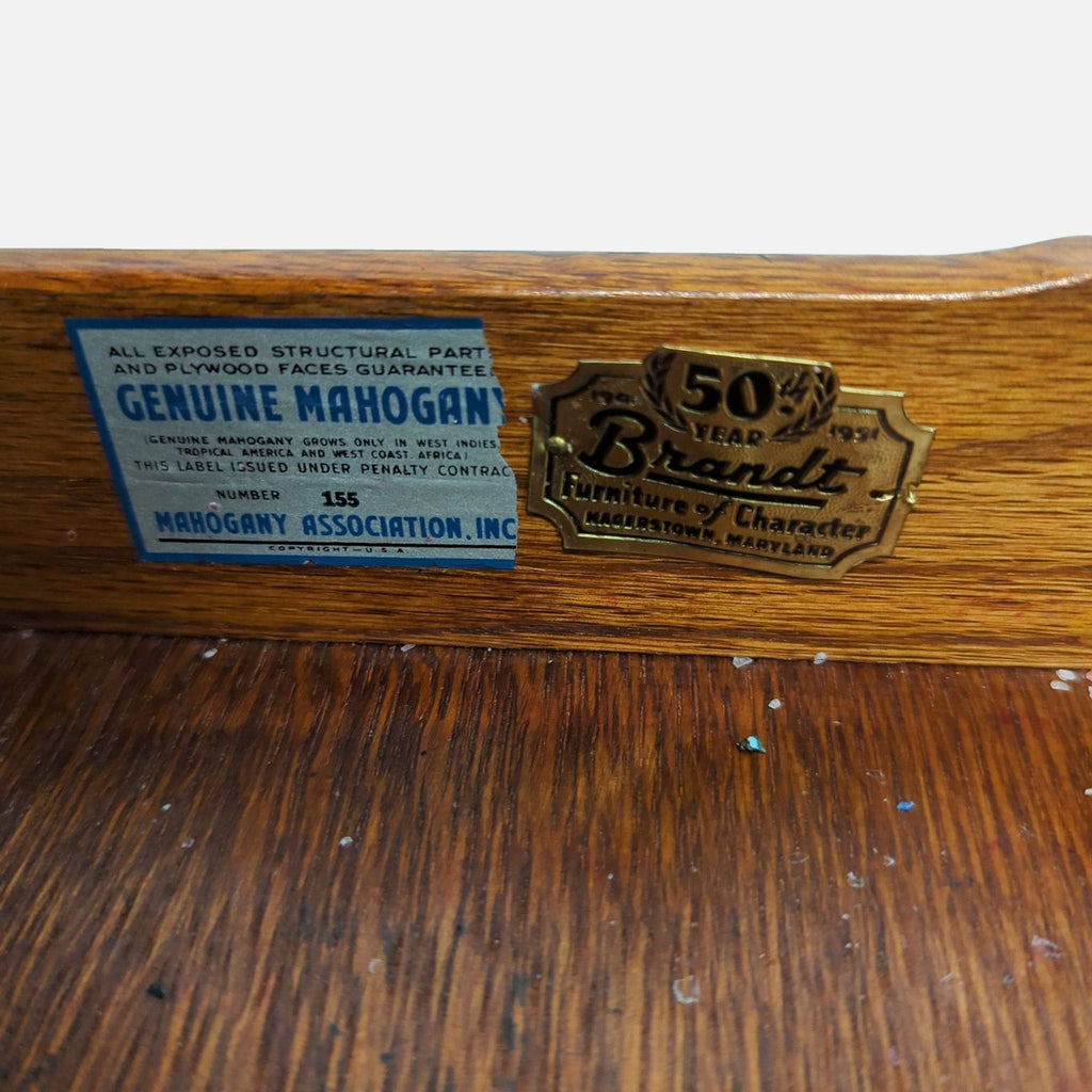 Vintage Brandt of Hagerstown Mahogany Demilune Console Table