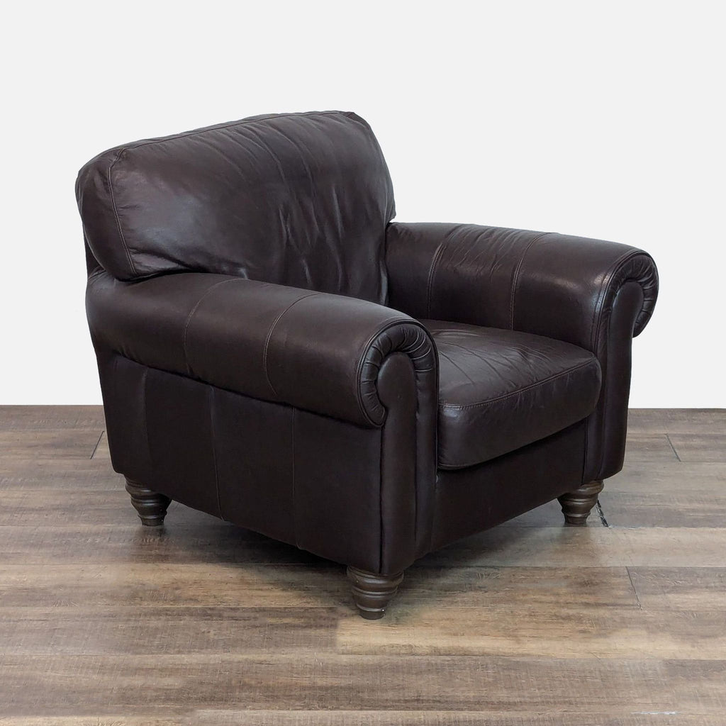 Natuzzi Classic Leather Lounge Chair