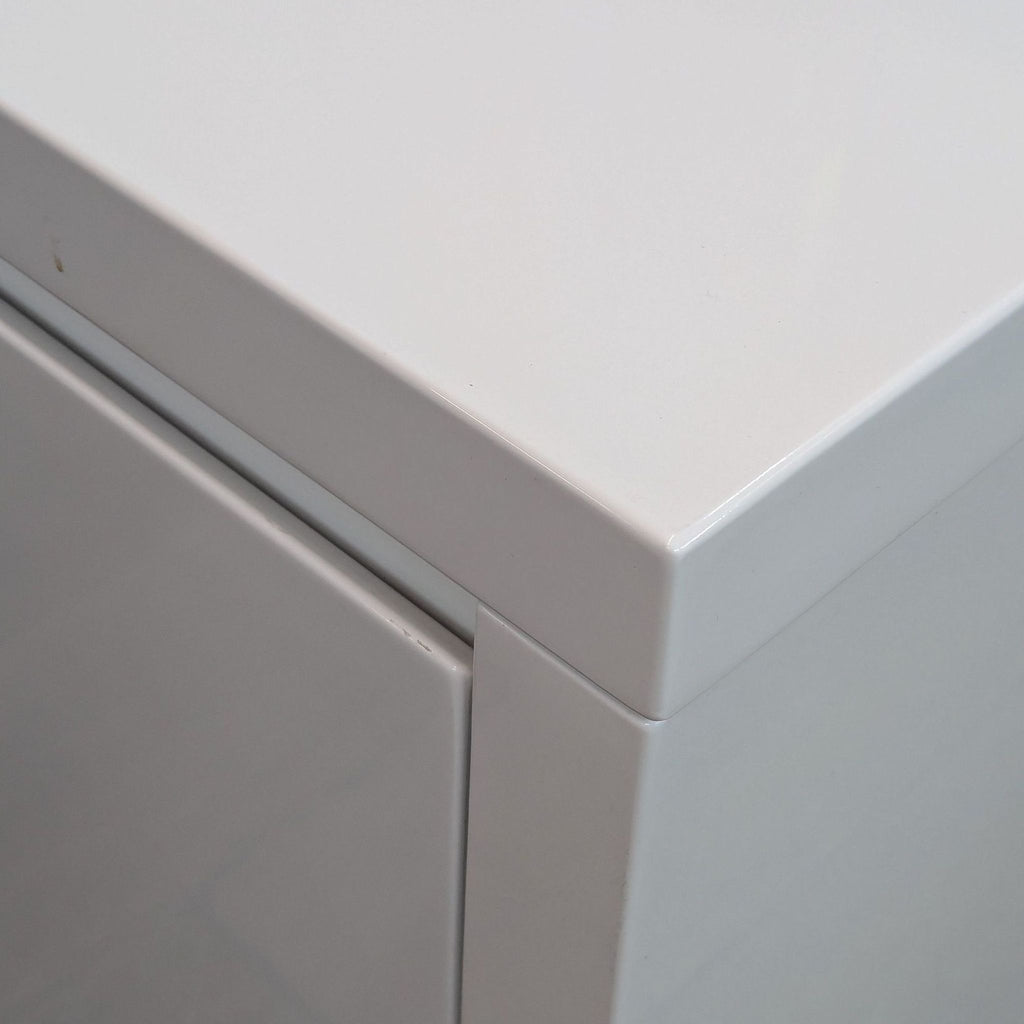 Pemberly Row Contemporary High Gloss Lacquer Wood Buffet in White