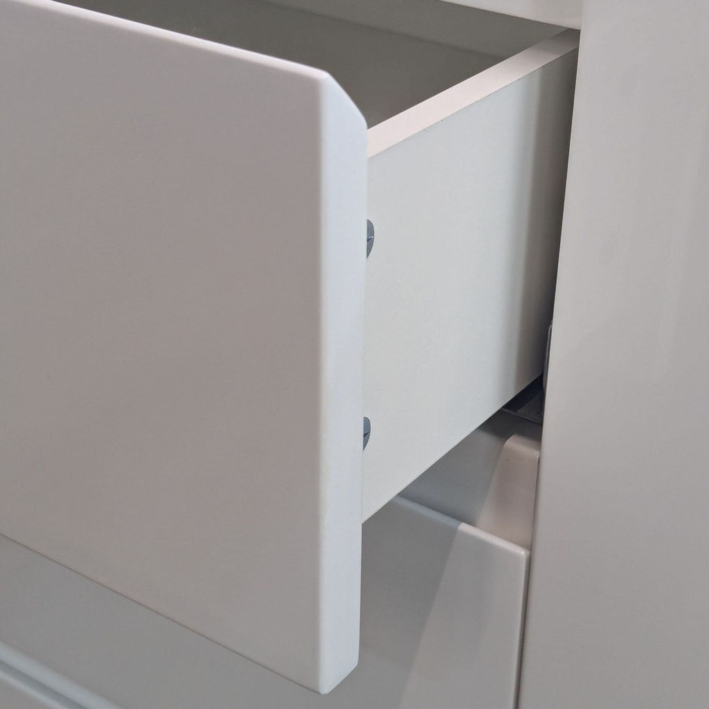 Pemberly Row Contemporary High Gloss Lacquer Wood Buffet in White