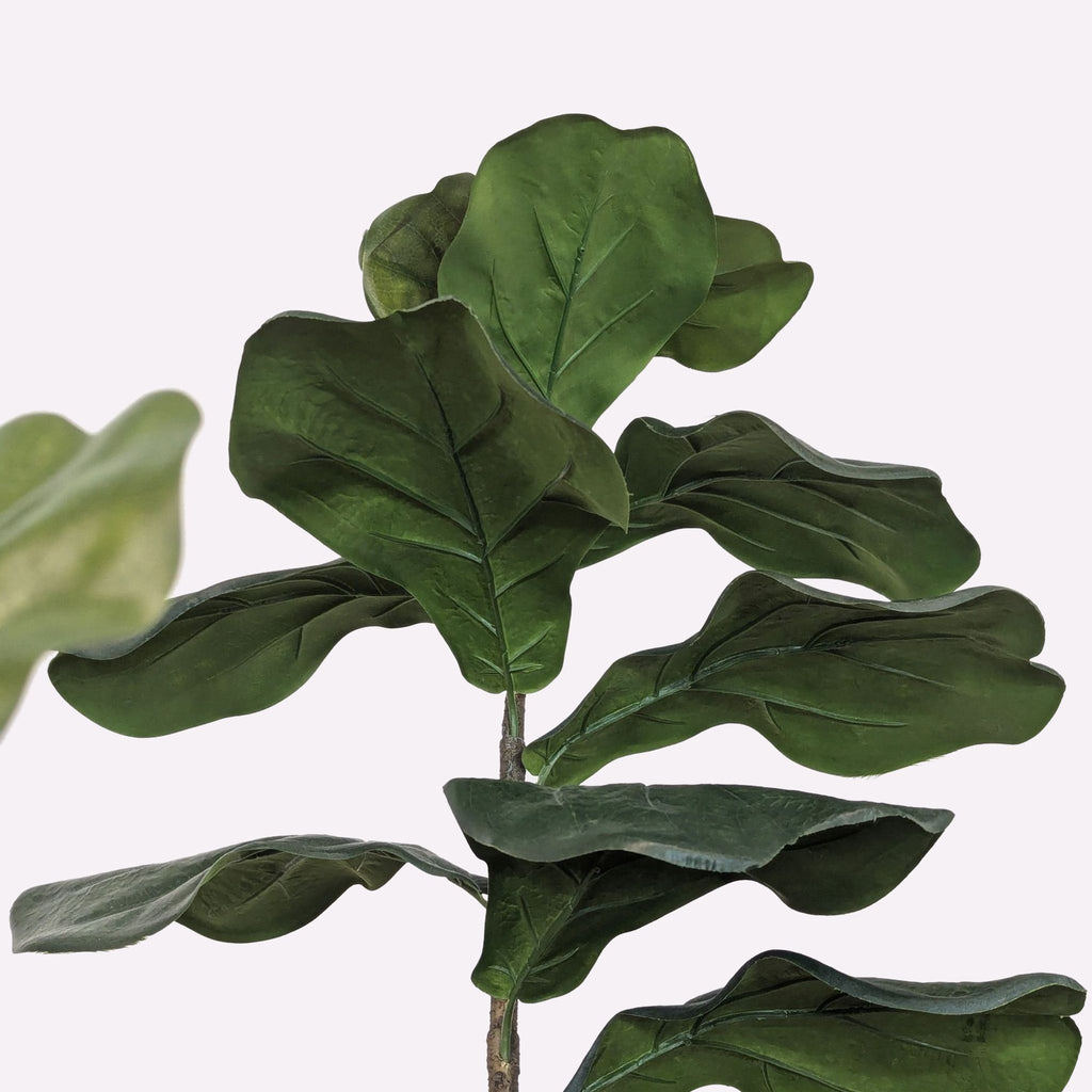 Faux Fiddle Leaf Fig Tree in Woven Pot