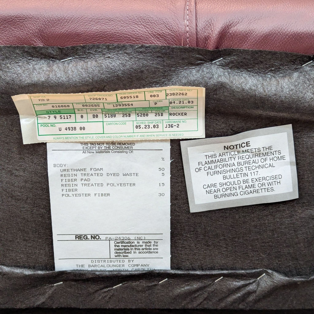 Barcalounger Leather Recliner Chair