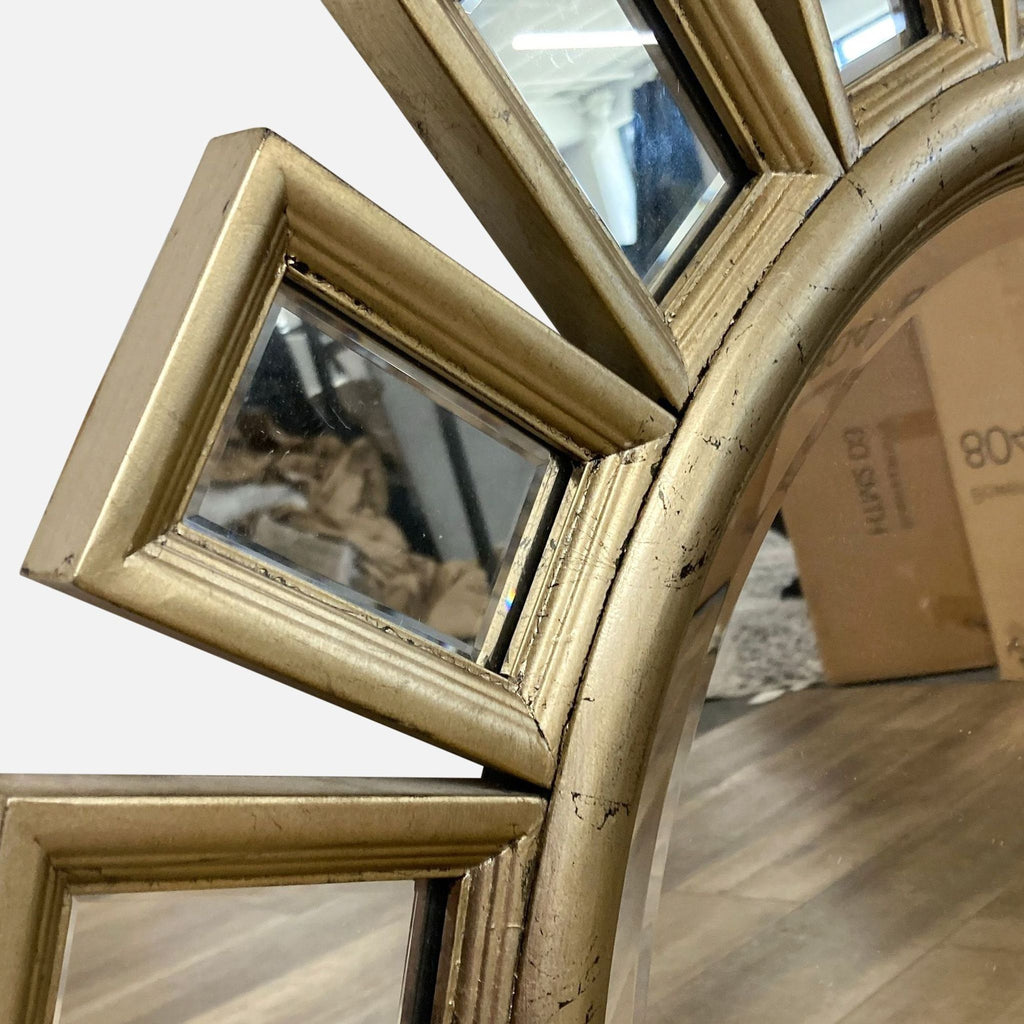 Starburst Shape Round Beveled Mirror