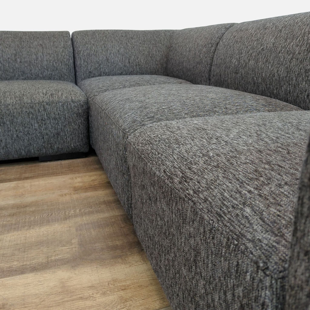Modern Gray L-Shaped Sectional Sofa