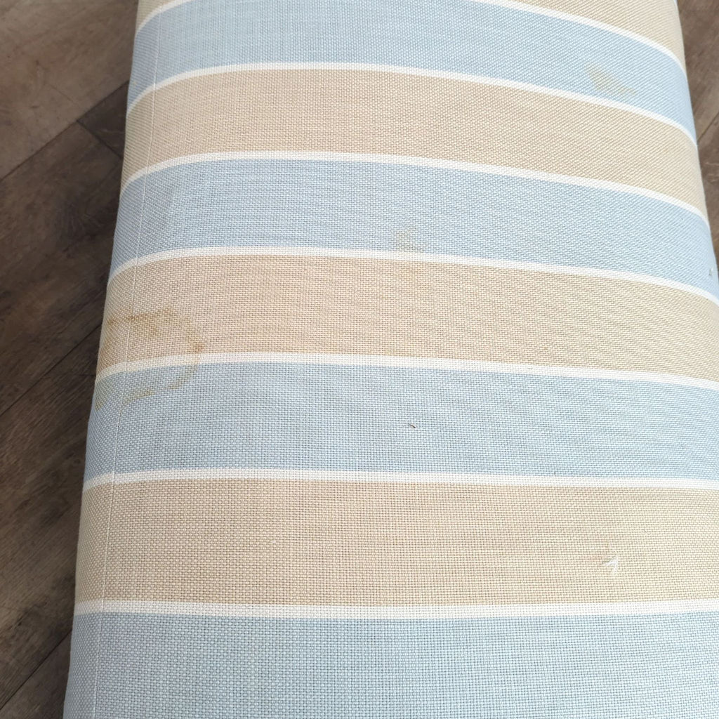 Striped Lounge Chair and Ottoman Set