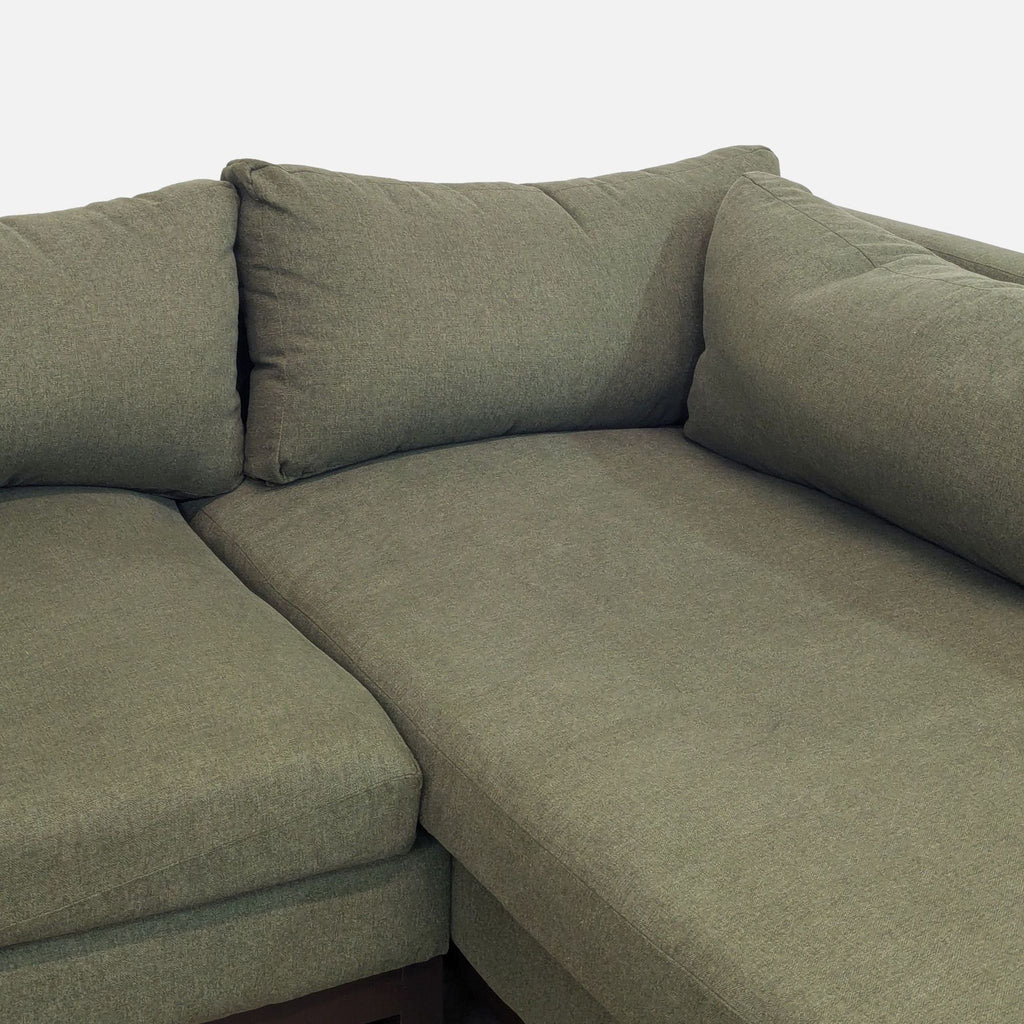 Joybird Arwen Olive Green Modern Corner Sectional