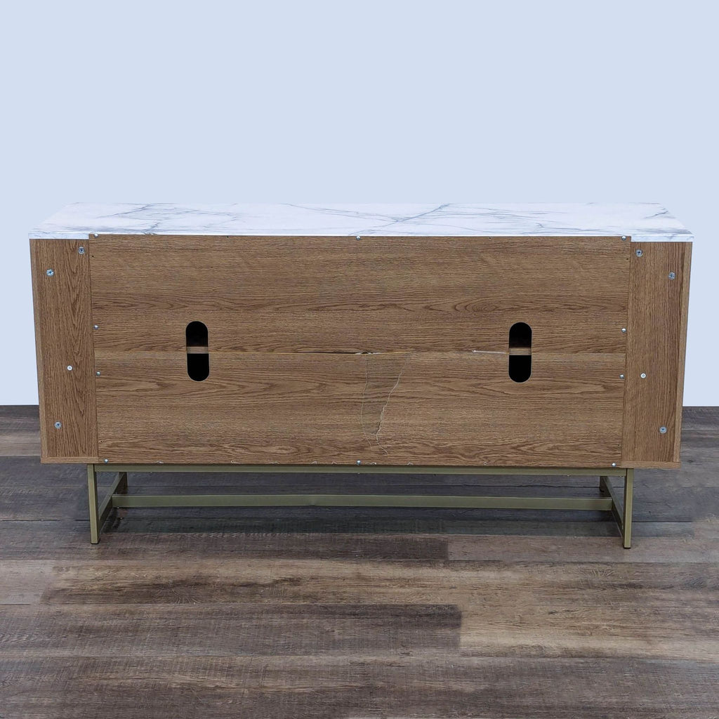 Media Console with Faux Marble Top