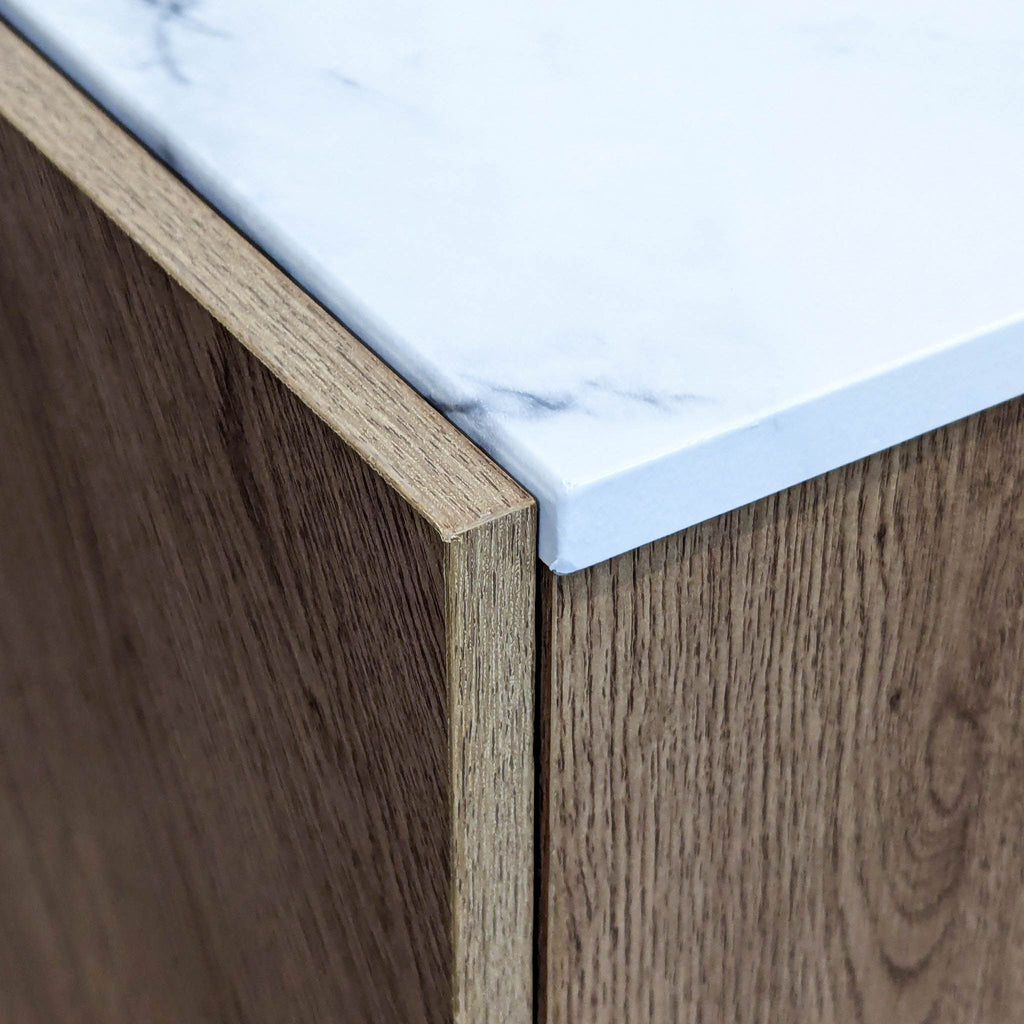 Media Console with Faux Marble Top