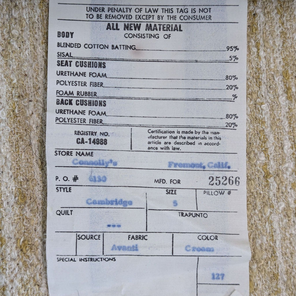 Vintage Connolly’s Furniture Loveseat