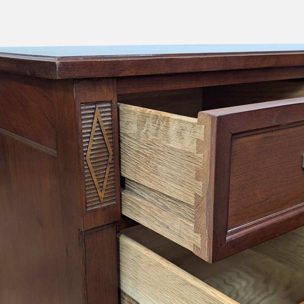 Classic 9-Drawer Cherry Wood Dresser