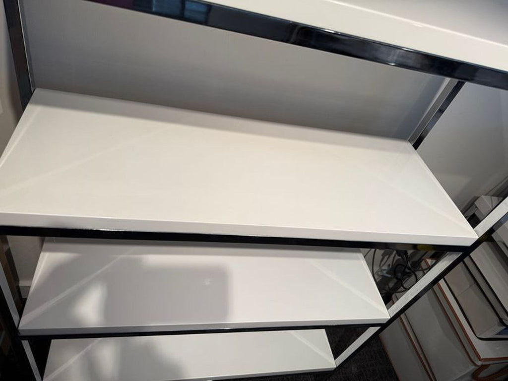 1. Minimalist Scandinavian Design bookshelf featuring clean lines and spacious, open wooden shelves for modern interiors.  