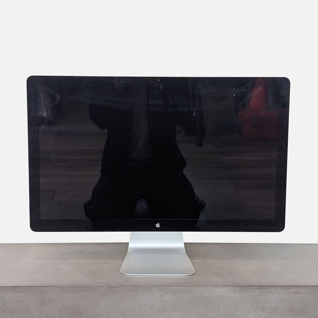 Front view of the sleek 27-inch Apple LED Cinema Display monitor.