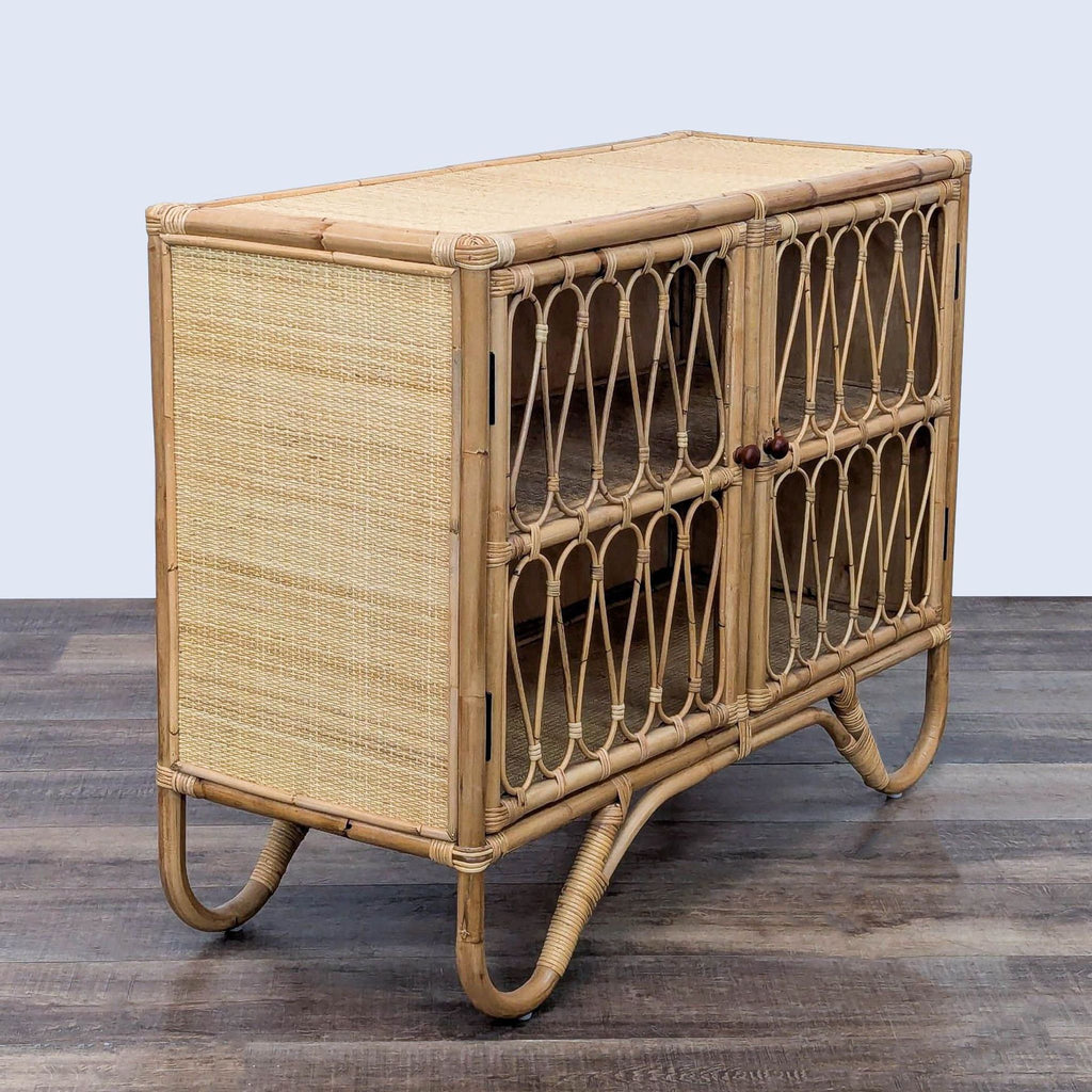 Urban Outfitters Melody Rattan Storage Cabinet