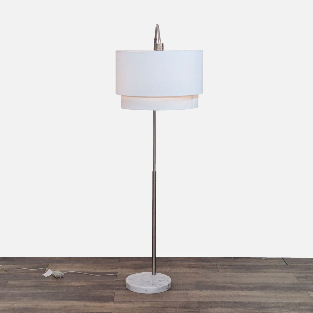 Pottery Barn Modern Arc Floor Lamp with Marble Base