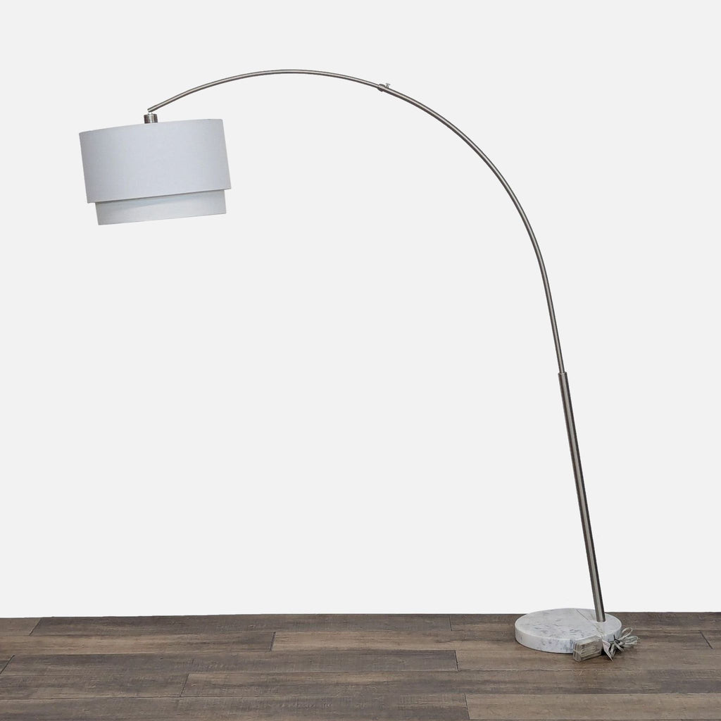 Pottery Barn Modern Arc Floor Lamp with Marble Base