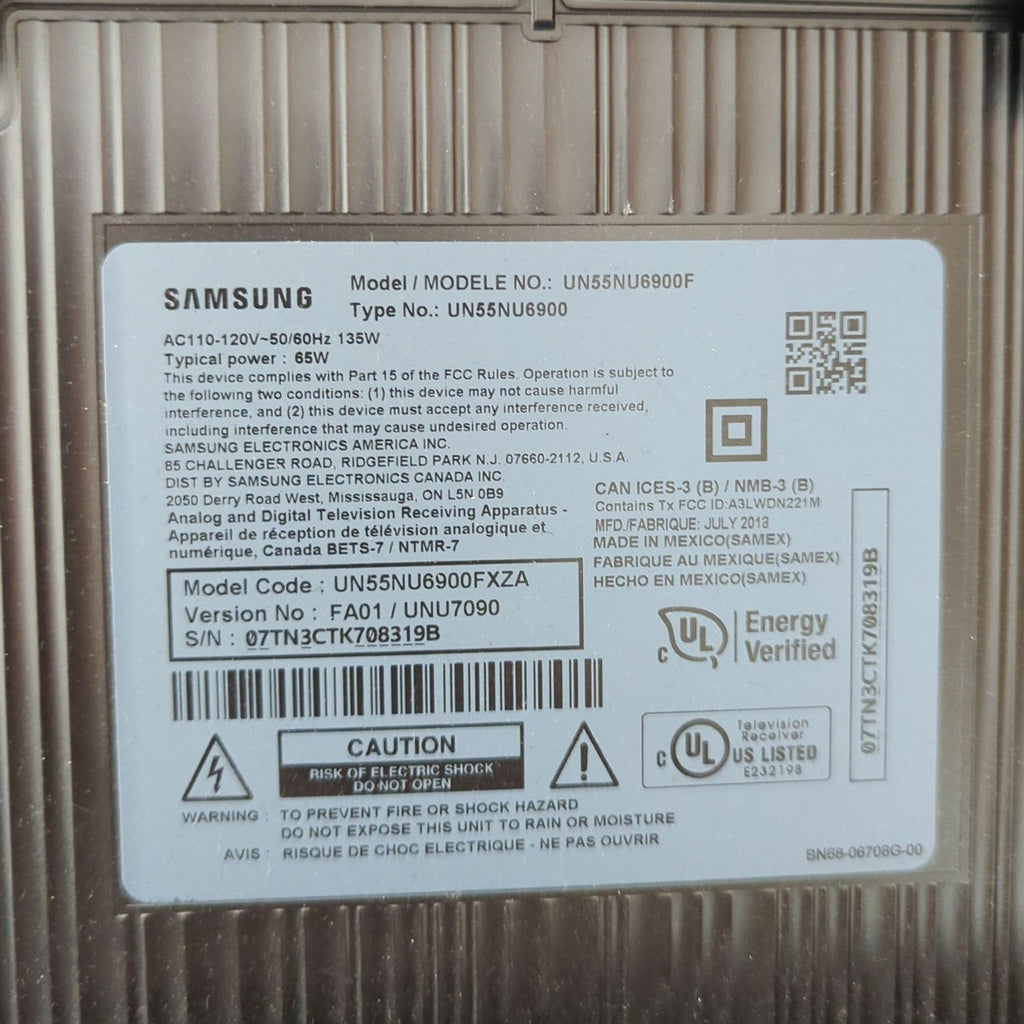 Samsung TV UN55NU6900F