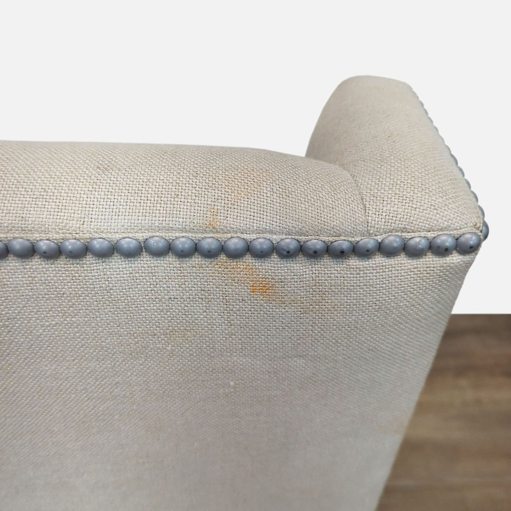 High Back Wing Dining Chair with Nailhead Trim