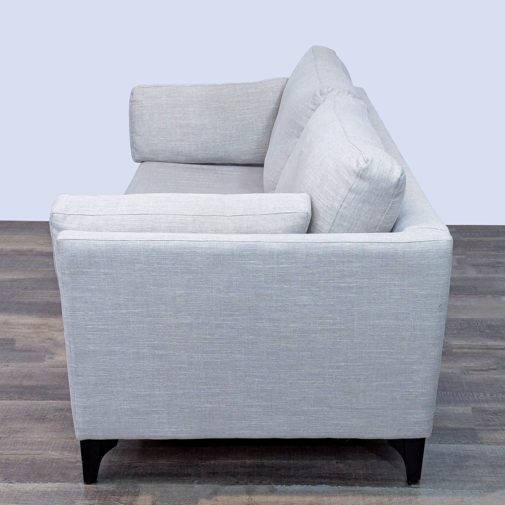 Modern Gray Loveseat with Soft Cushions