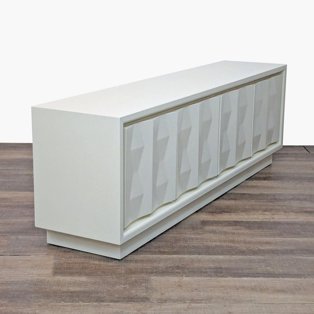 Williams Sonoma Carved Pattern Media Console