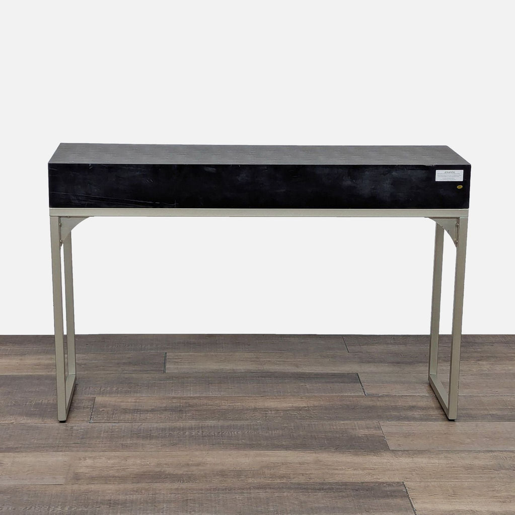 Two Drawer Faux Shagreen Console Table