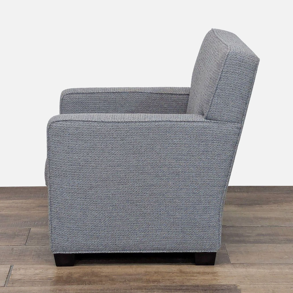 Custom Made Modern Gray Fabric Lounge Chair