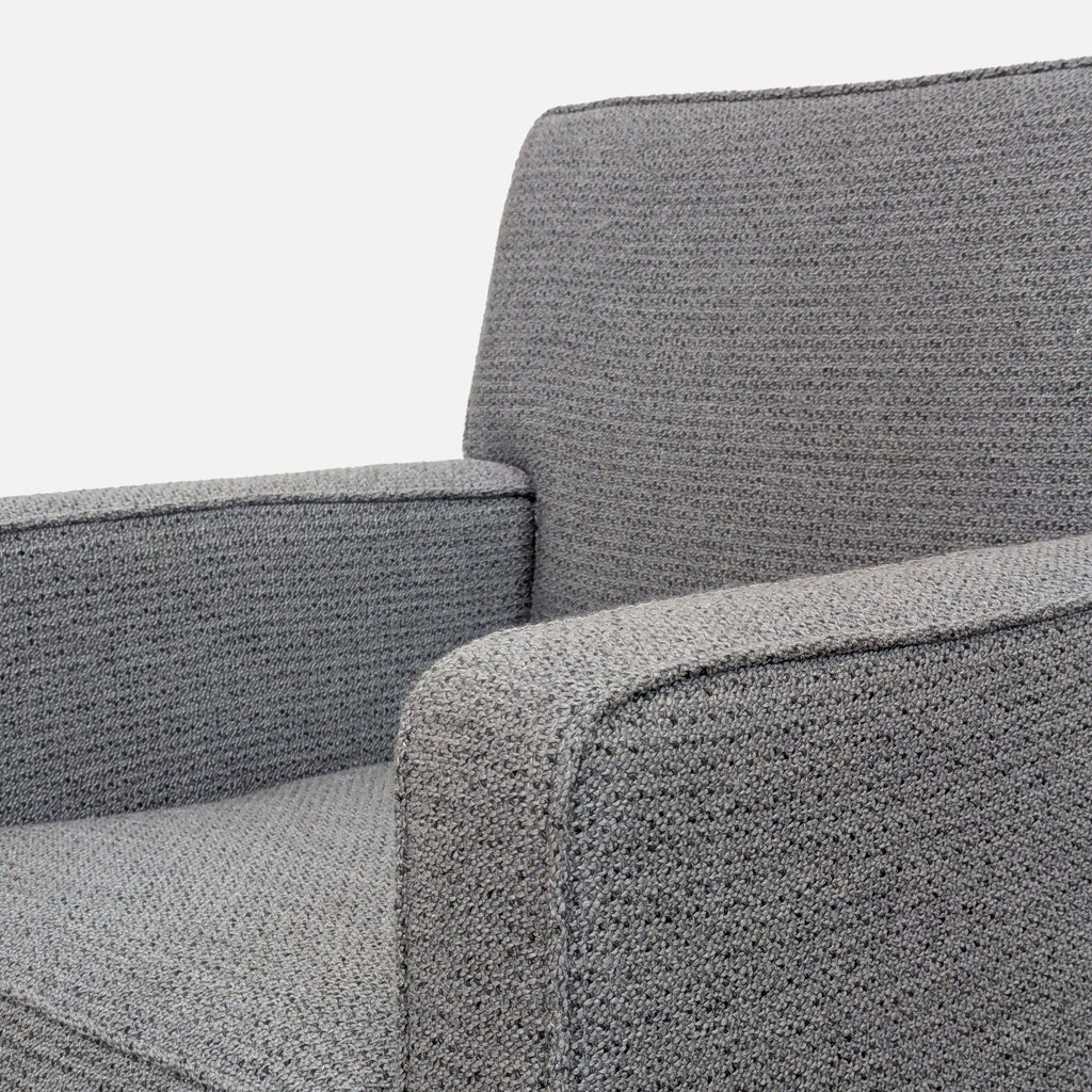 Custom Made Modern Gray Fabric Lounge Chair