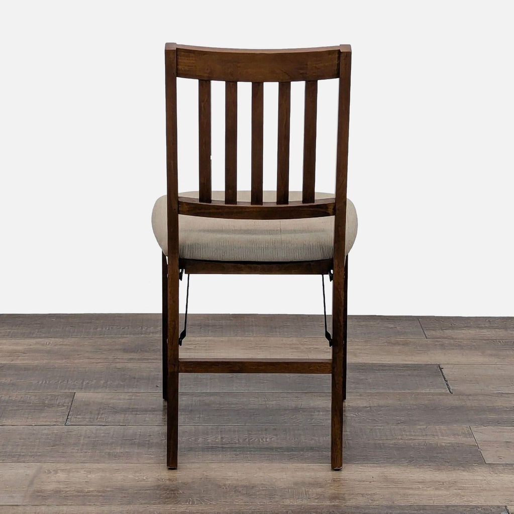Folding Wood Dining Chair with Padded Seat