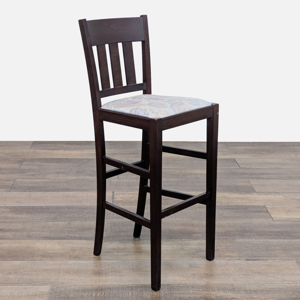 Wooden Bar Stool with Padded Seat