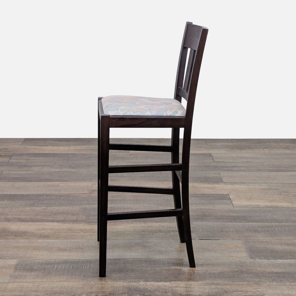 Wooden Bar Stool with Padded Seat