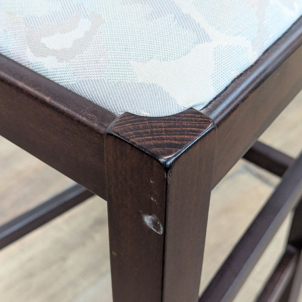 Wooden Bar Stool with Padded Seat