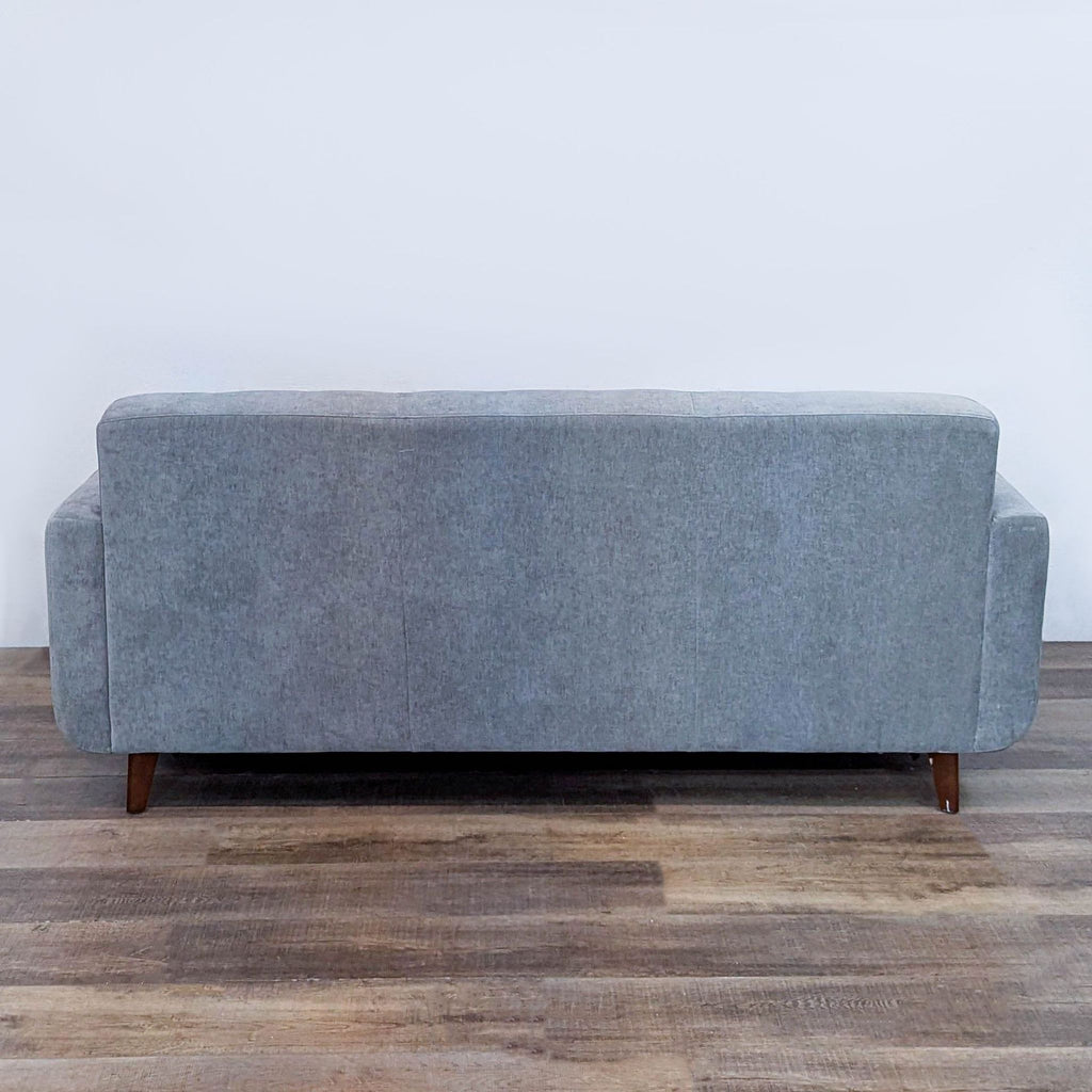 Living Spaces Allie Grey Fabric Mid-Century Modern Queen Memory Foam Sleeper Sofa