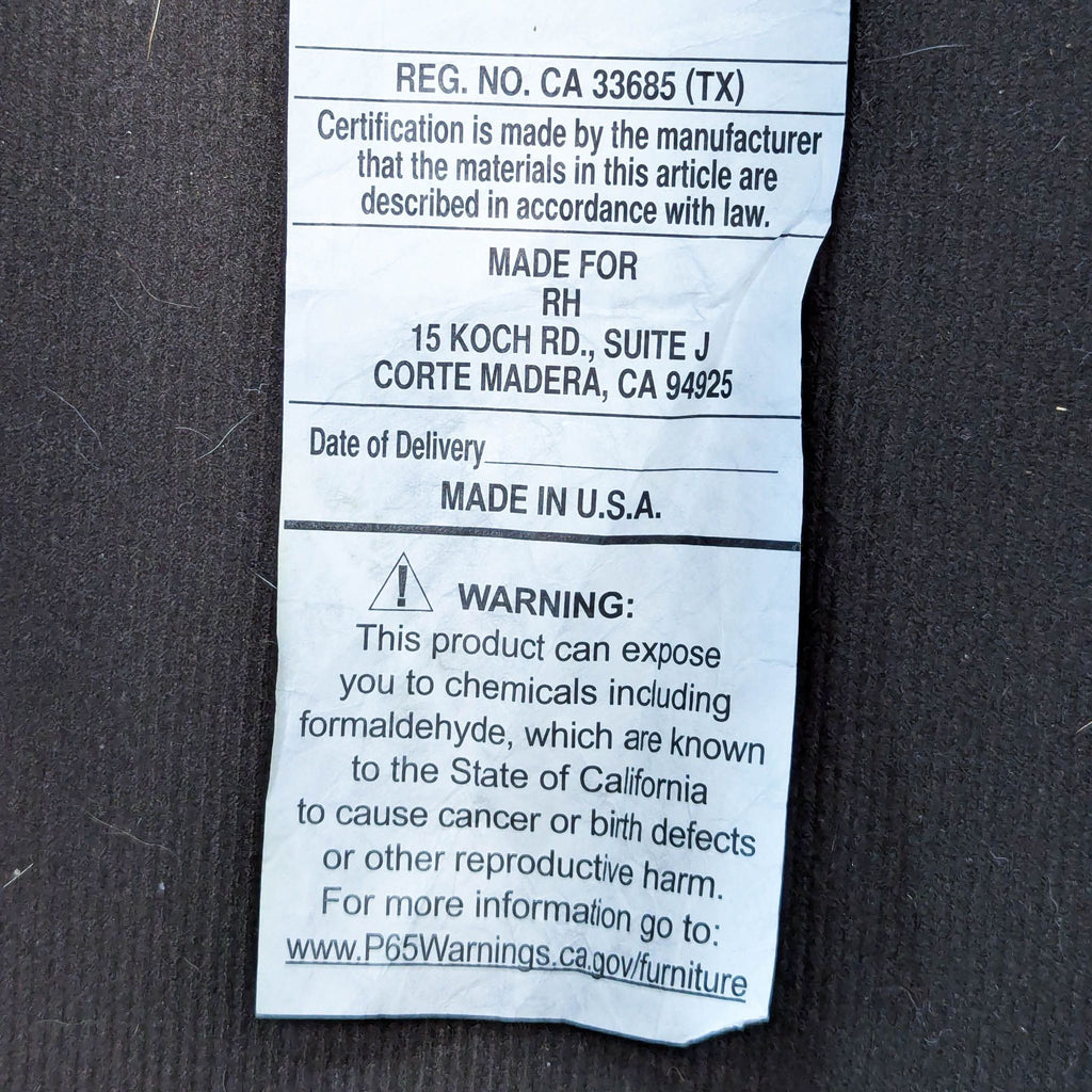 Restoration Hardware Modern Italia Sectional Sofa