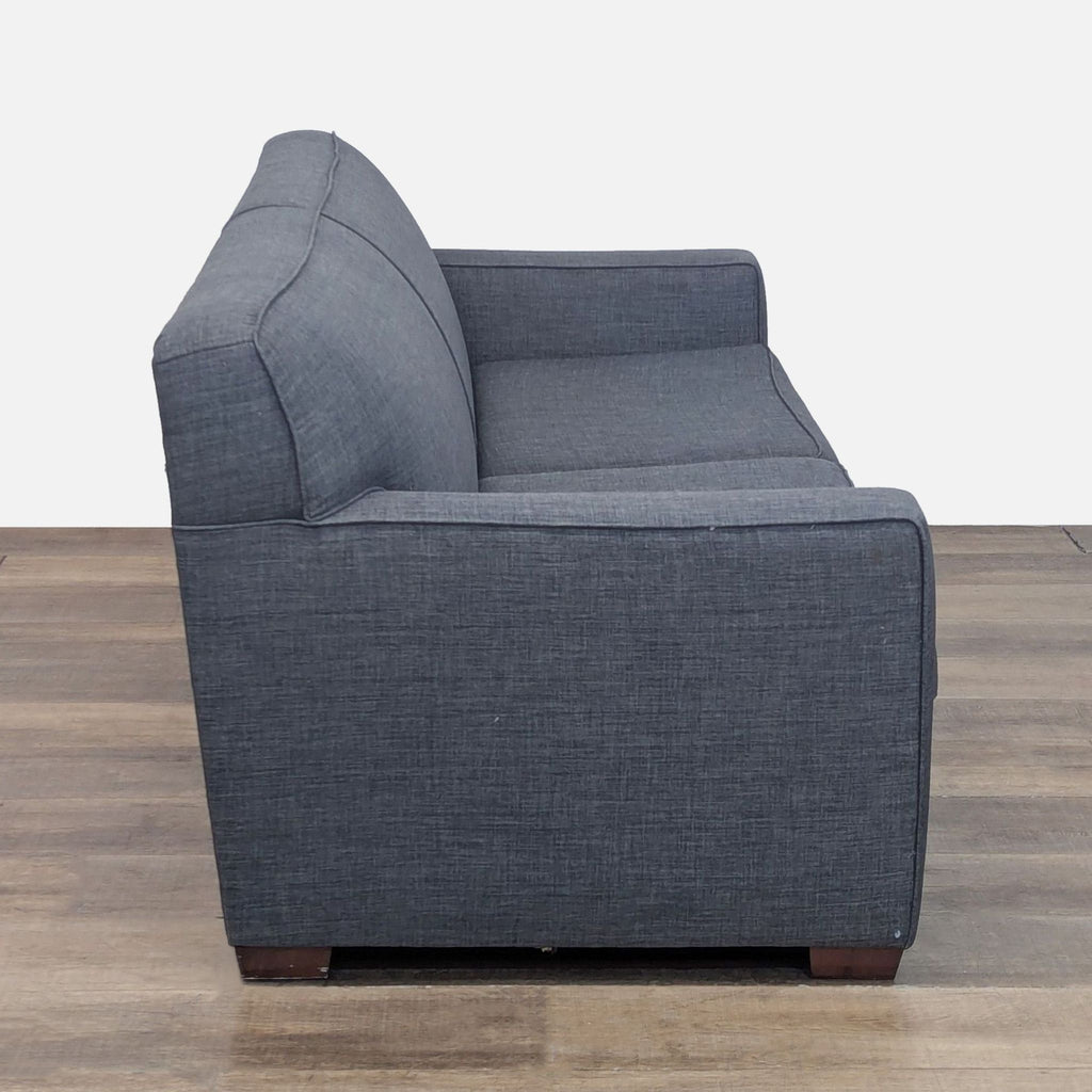 Transitional Gray Track Arm Sofa