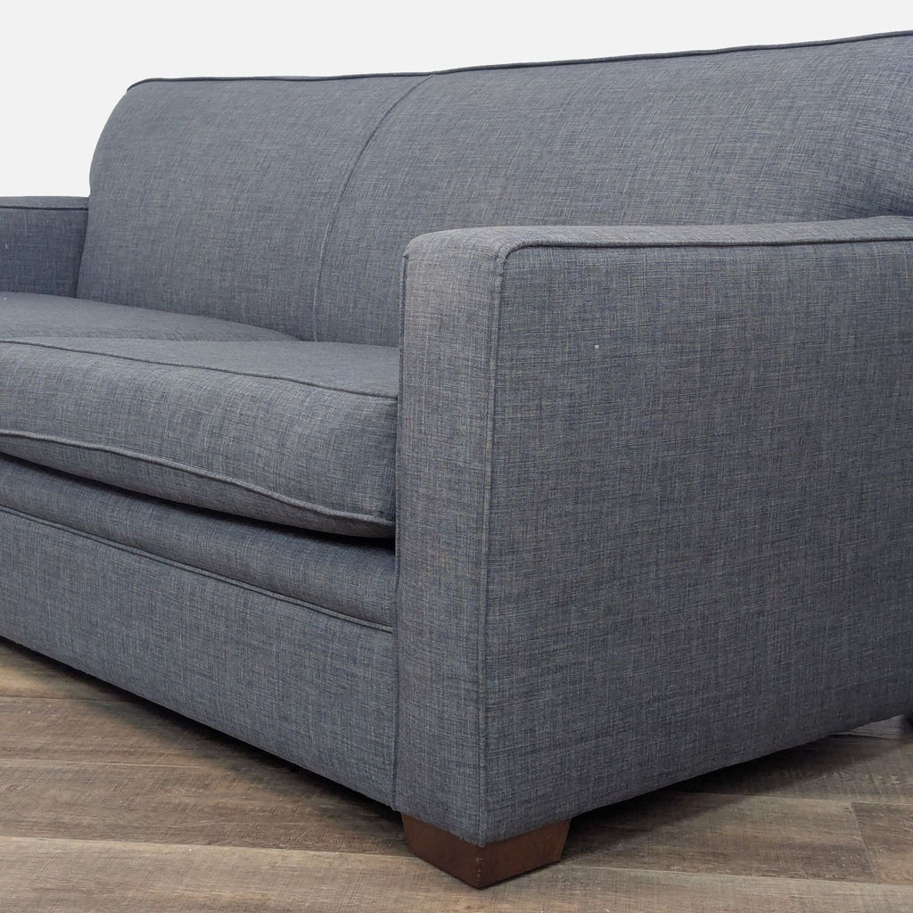 Transitional Gray Track Arm Sofa