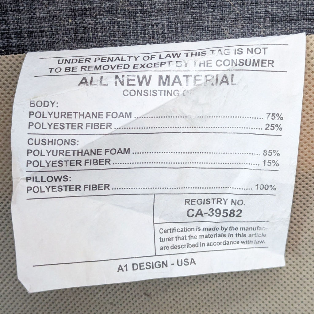 Transitional Gray Track Arm Sofa