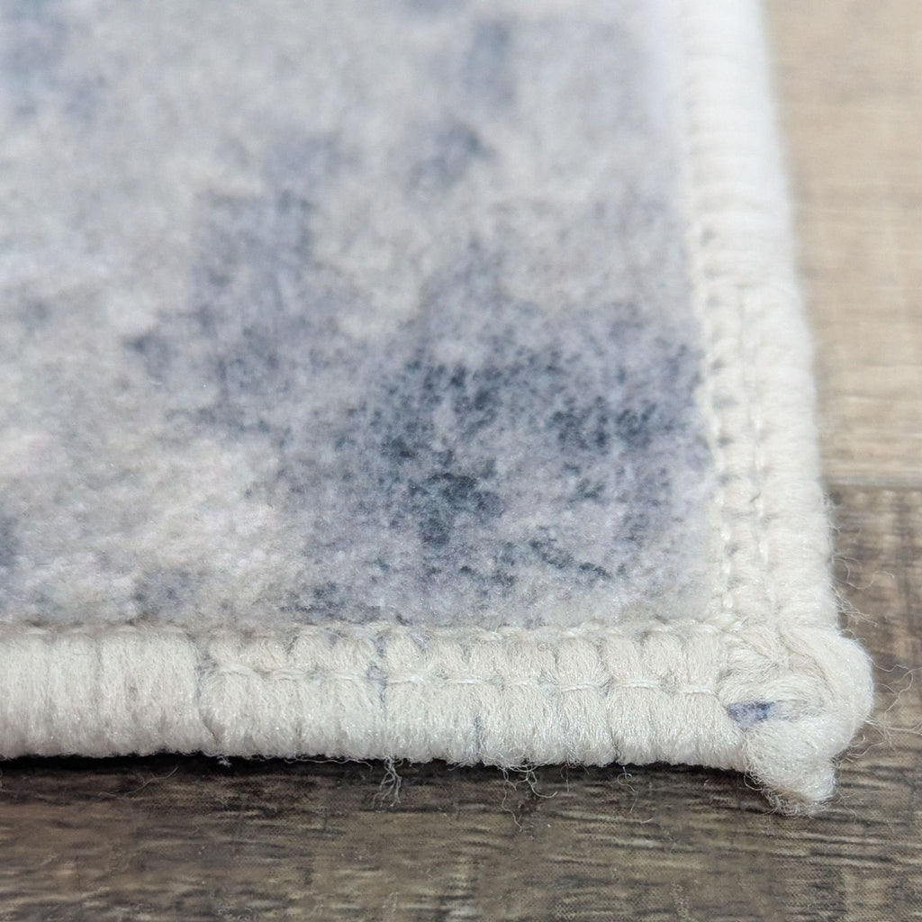 Modern Abstract Grey and Blue 4x6 Area Rug