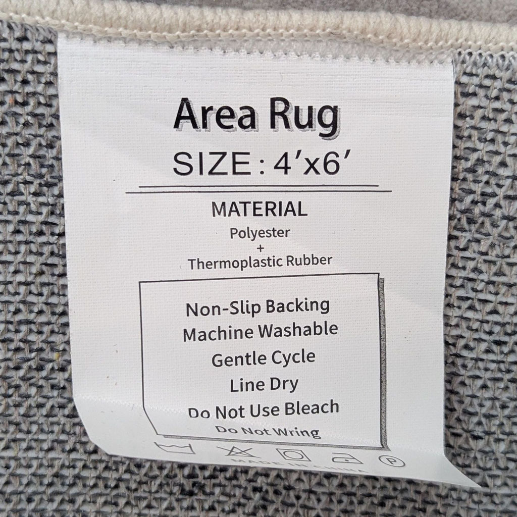 Modern Abstract Grey and Blue 4x6 Area Rug