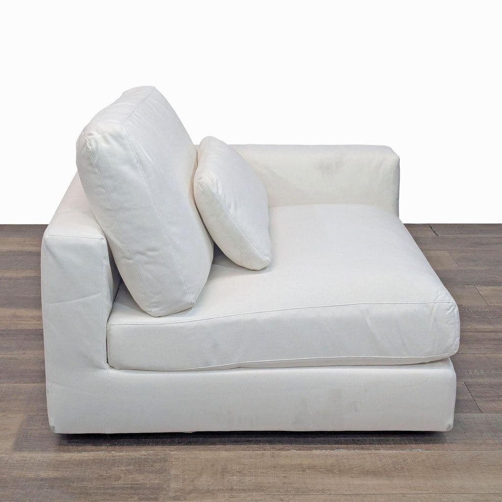 Restoration Hardware Lugano Slipcovered Modular Right Arm Chair