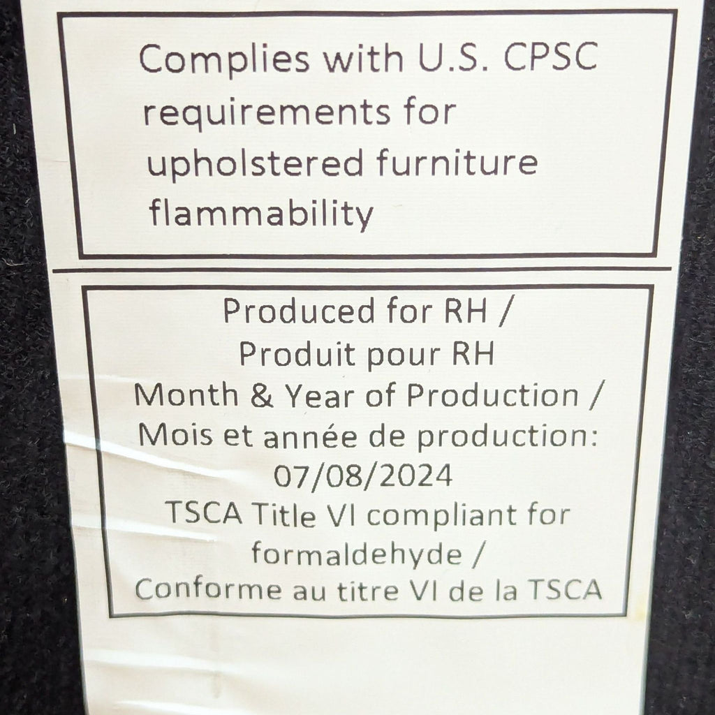 Restoration Hardware Lugano Slipcovered Modular Right Arm Chair