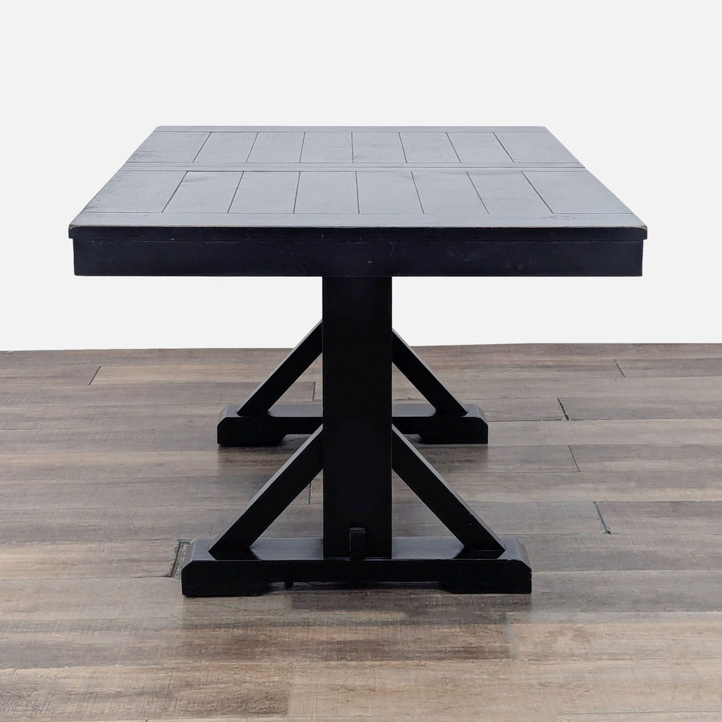 Cost Plus Expandable 6 Piece Black Farmhouse Dining Set