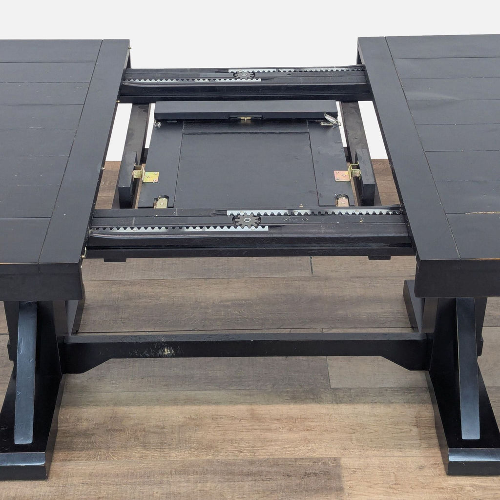 Cost Plus Expandable 6 Piece Black Farmhouse Dining Set