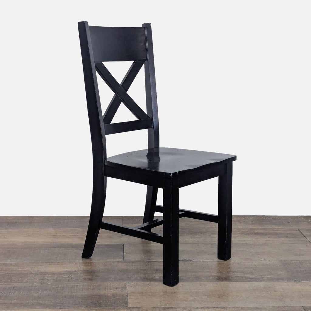 Cost Plus Expandable 6 Piece Black Farmhouse Dining Set