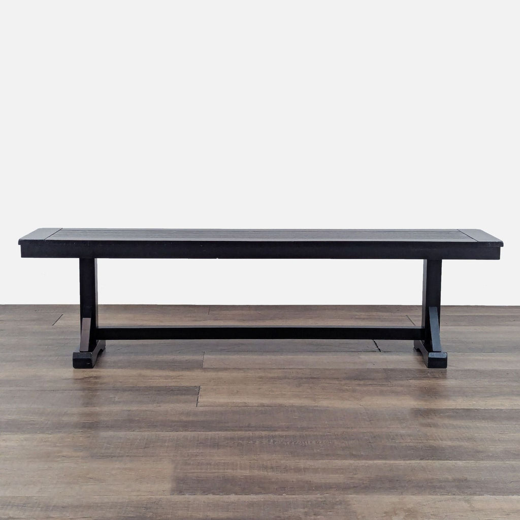 Cost Plus Expandable 6 Piece Black Farmhouse Dining Set