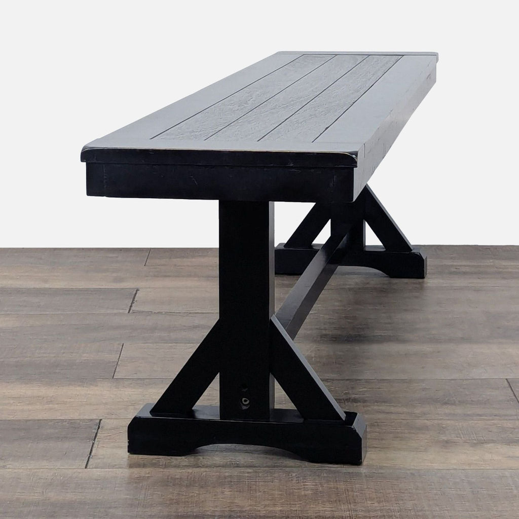 Cost Plus Expandable 6 Piece Black Farmhouse Dining Set