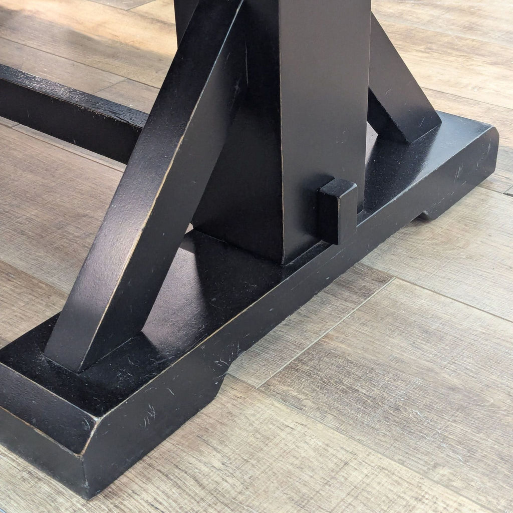 Cost Plus Expandable 6 Piece Black Farmhouse Dining Set