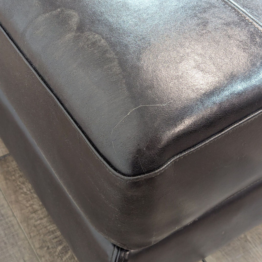 IKEA Modern Kivik Leather Sectional and Ottoman