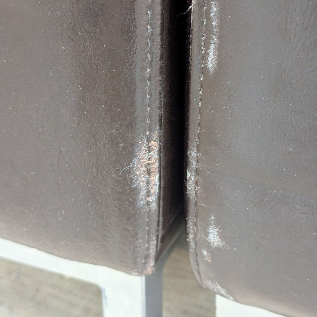 IKEA Modern Kivik Leather Sectional and Ottoman